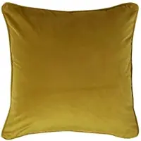 Homescapes KISSENHÜLLE Samt mit Paspel – gold 46/46 cm