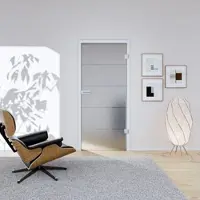 Hansaglas Glastür Streifen 584 x 2097 mm Studio/Office DIN Rechts