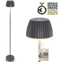 Briloner LED Stehlampe kabellos LED Stehleuchte Standleuchte Akku Wohnzimmer dimmbar