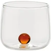 Zafferano Bilia 6er-Set Junior-Trinkgläser aus Borosilikatglas, goldgelb, elegante und robuste Gläser für Liköre und Bitter, raffiniertes italienisches Design