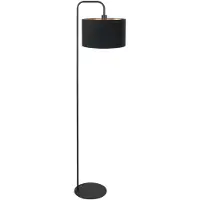 Mexlite Stehleuchte 1-fl. "Stang" 4775ZW (4737ZW+K2131SS) Schwarz+ Schwarz/Gold