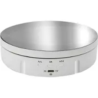 Lixada 360 ¡ã elektrischer rotierender Plattenspieler USB-Aufladung rotierender Displaystaender 3 Geschwindigkeit einstellbar fuer Fotografie Display Schmuckuhr Sammlerstuecke