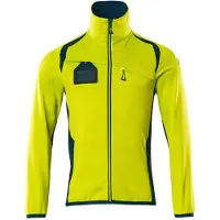 Mascot Fleecepullover mit Reißverschluss 19403 Gr. L hi-vis gelb/dunkelpetroleum