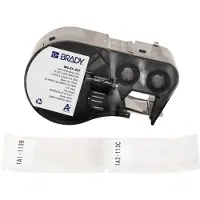 Brady M4-51-427, selbstlaminierendes Vinyl, Weiss/Transparent, 25.40 x 19.05(63.50) mm, permanent