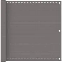 vidaXL Balkonsichtschutz Hellgrau 120 x 600 cm HDPE und Aluminium