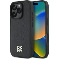 DKNY DKHMP16LPSHRPSK iPhone 16 Pro 6.3" hardcase czarny/black Repeat Pattern Stack Logo MagSafe