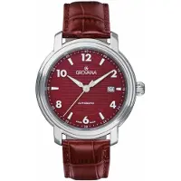 Grovana Armbanduhr Herren St Andrews Fairway Silber Rot 1703.2530