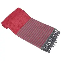 A & R Textile Group B.V. Handtuch "Kusadasi" | A & R Textile Group B.V. | Farbe: Fire Red/Grey | Größe: 100 x 180 cm