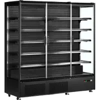 Tefcold Supermarkt-Multideck-Kühlschrank PC1870B 1939l Schwarz RAL9005