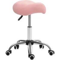 HOMCOM Rollhocker in Rosa 53L x 52B x 61H cm | Gr.: onesize