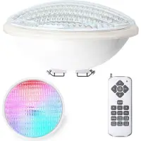 Zimtky 12 W LED-Poolleuchte, PAR56, wasserdicht, IP68, RGBW, Poolleuchte, Tauchleuchte, V DC/AC, vollfarbiger LED-Scheinwerfer mit Fernbedienung,