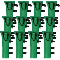 BundiGlassware 12er-Pack Sandsäcke für Gewichtsüberdachungen, 300 Pfund, robuste Sandsäcke, grün, große, winddichte Zeltgewichte für Überdachungen im Freien, Pavillon-Befestigungszubehör, Sandsäcke ohne Sand