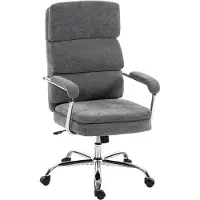 HOMCOM Bürostuhl, Ergonomischer Schreibtischstuhl mit Armlehnen, Chenille-Optik