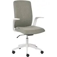 Beliani Bürostuhl Grün Stoff Gepolstert mit verstellbaren ArmlehnenHöhenverstellbar Drehbar Neigungsfunktion Skandi-Design Schreibtischstuhl Drehstuhl