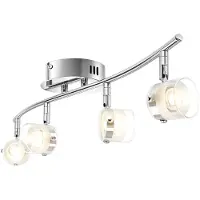 Esto LED Deckenleuchte, 4 flammig, Spots beweglich, L 63cm