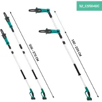 Vonroc Teleskop-Kettensäge 20V – 200 bis 260 cm | Mit 2x 2,0Ah Akku und Schnellladegerät