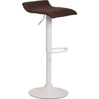 CLP Barhocker Dyn V2 Stoff braun Gestell Farbe weiß