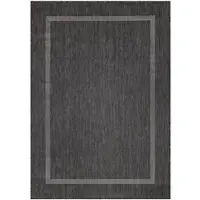 KADIMA DESIGN Balkonteppich Uni UV-Beständig Waschbar Strapazierfähig | Schwarz 80x150 cm Küche Balkon Fußbodenheizung geeignet | ALSTER –
