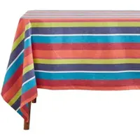 Homescapes TISCHDECKE bunt gestreift 137/228 cm, 100% Baumwolle