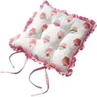 Homescapes STUHLKISSEN ‚Cupcakes‘ mit Rüschen 40/40/5 cm