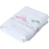 Homescapes HANDTUCH Flamingo weiß