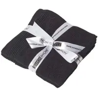Homescapes SEIFTUCH Excellence 2er-Set schwarz 30/30 cm