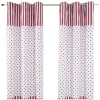 Homescapes ÖSENVORHANG Herzen blickdicht 2er-Set, 117/137 cm