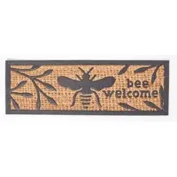 Homescapes FUSSMATTE Bee Welcome, Kokos & Gummi 45/75 cm