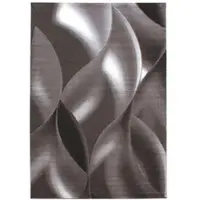KADIMA DESIGN Teppich Wohnzimmer Wellenmuster Pflegeleicht Waschbar Strapazierfähig Schlafzimmer OEKO-TEX Braun 280x370 cm – INN von