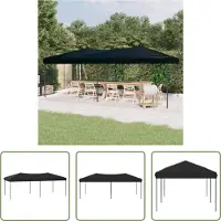 The Living Store Partyzelt Faltbar Schwarz 3x6 m