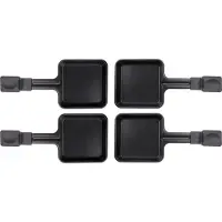 Piebert 6x Raclette Pfännchen 23178 10x10cm, Antihaftbeschichtung, Universell für Raclettes