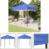 The Living Store Partyzelt Faltbar Blau 2x2 m