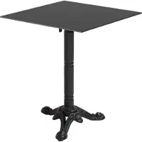 Oviala Business Quadratischer, neigbarer Gartenbistrotisch, 60 cm, für 4 Personen, Schiefer