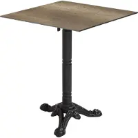 Oviala Quadratischer neigbarer 60 cm 4 Sitzplätze geräucherte Eiche - Opera