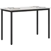 vidaXL Esstisch Weiß 110 x 55 x 75 cm Massives Kiefernholz