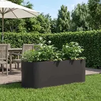 vidaXL Möbel Hochbeet im Garten Schwarz 120 x 40 x 40 cm Stahl - Beete CC2650