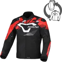 Sonstiges Macna Admyre wasserdichte Motorrad Textiljacke, schwarz/weiß/rot, XL
