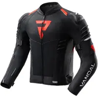 Rebelhorn Vandal 2 Air wasserdichte Motorrad Textiljacke, schwarz/rot, XL