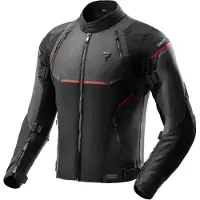 Rebelhorn Swift wasserdichte Motorrad Textiljacke, schwarz/grau/rot, XL