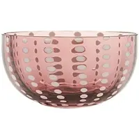 Zafferano Perlen-Schalen 6er-Set, mundgeblasen, amethystfarbenes Glas, elegantes Design, perfekt für den modernen und anspruchsvollen Tisch.