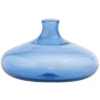 Zafferano Die mundgeblasene Borosilikatglas-Vase Un Fiore in Blau besticht durch ihr elegantes Design und 19 cl Volumen als ideales Wohnaccessoire.