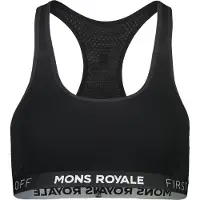 Mons Royale Womens Sierra Merino Sports Bra black (1) L