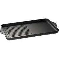Saro Eurolux Premium Grillplatte, 43x28x2,5cm, halb gerillt