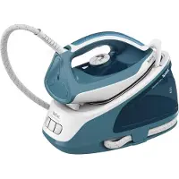 Tefal Dampfbügelstation 5,8 Bar, 350g Dampfstoß, 120g/min Dauerdampf, 1,7L Wassertank, Anti-Kalk, Vertikaldampf, Auto-Off, Türkis Weiß