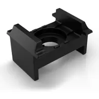 Qualinos Klemmbock mit Haltenasen 10 Stück Schwarz 9005 - Verdrehsicherer Zaunhalter für 40mm Pfosten