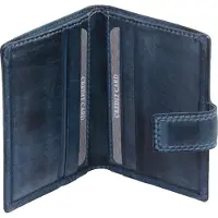 Avanco Kartenetui Kartenmäppchen Leder, blau
