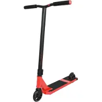 Boarddistribution NKD Rally Stunt Scooter, roter Freestyle-Stunt-Scooter mit HIC-Kompressions-110-mm-Aluminiumkernrädern und 85 cm Gesamthöhe