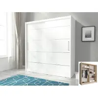 Piaski Schiebetürenschrank Kleiderschrank Schlafzimmer weiß 180 cm