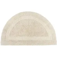 Homescapes BADEMATTE halbrund 50/80 cm, 100% Baumwolle, wendbar