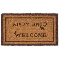 Homescapes FUSSMATTE Welcome/Come Again, Kokosfaser 40/70 cm